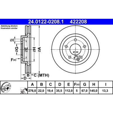 Bremsscheibe 24.0122-0208.1
