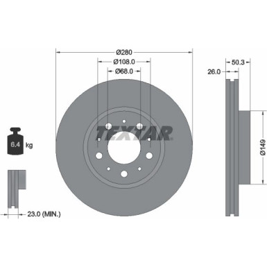 Bremsscheibe Volvo P. S70/S90/V PRO 92066703