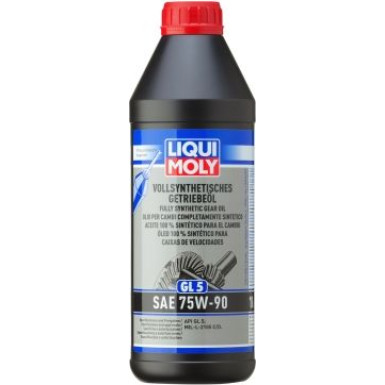 Liqui Moly Vollsynthetisches Getriebeöl (GL5) SAE 75W-90 1 l 1414 1L Dose Kunststoff