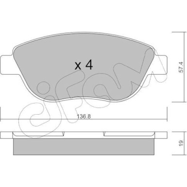 Bremsklötze VA CITR Berlingo,C3,Xsara,PEUG 98 822-322-1