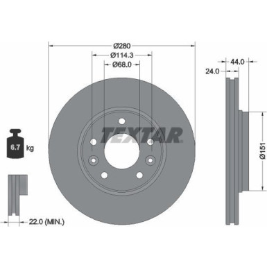 BREMSSCHEIBE PRO 92346803
