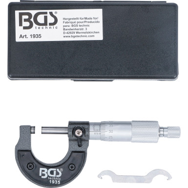 BGS Bügelmessschraube Genauigkeit 0,01 mm 0 - 25 mm 1935 BGS Bügelmessschraube Genauigkeit 0,01 mm 0 - 25 mm 1935