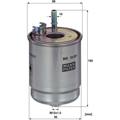 M&H Kraftstofffilter PKW HYUNDAI i30 16 WK 10 051