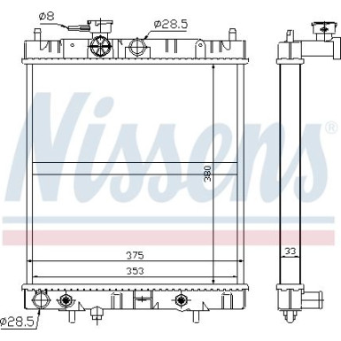 NISSENS Motorkühler 629871