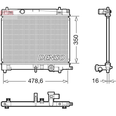 DENSO Kühler, Motorkühlung DRM50137