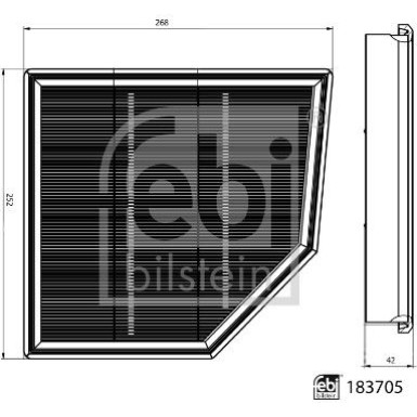 FEBI BILSTEIN Luftfilter 183705 FEBI BILSTEIN Luftfilter 183705