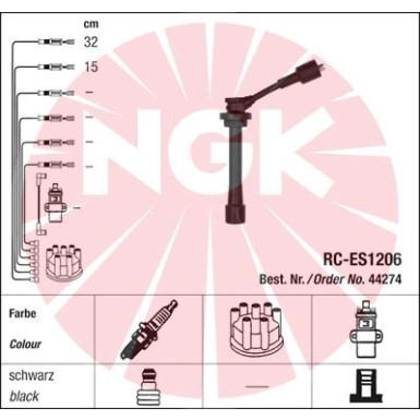 RC-ES1206 NGK - Zündkabelsatz 44274 RC-ES1206 NGK - Zündkabelsatz 44274
