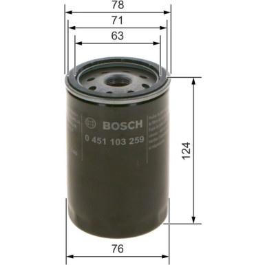 Ölfilter FORD,JEEP,CHRYSLER,DODGE 0 451 103 259