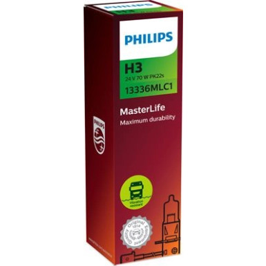 H3 24V 70W PK22s MasterLife C1 1 St. Philips 13336MLC1