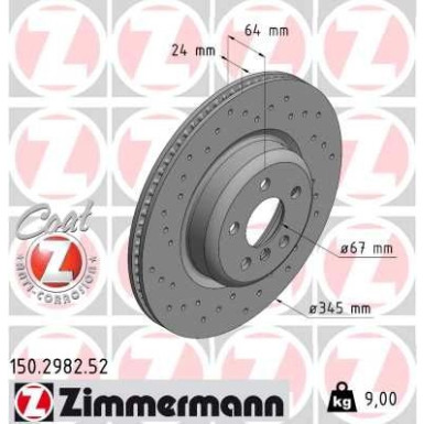 Bremsscheibe HA Sport 150.2982.52 Bremsscheibe HA Sport 150.2982.52