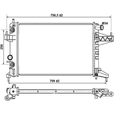Kühler, Motorkühlung 53035