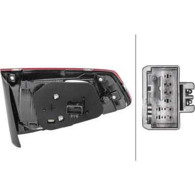 HECKLEUCHTE R 12 V HELLA VW PASSAT VARIANT 14 2TZ 011 890-081