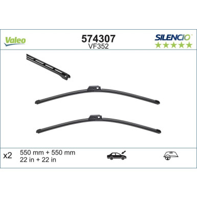 VM352 VALEO Silencio X.TRM Wischer 574307 VM352 VALEO Silencio X.TRM Wischer 574307