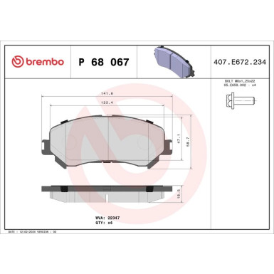 BREMBO Bremsklötze VA RENAULT Espace, Megane 15 PRIME LINE P 68 067 BREMBO Bremsklötze VA RENAULT Espace, Megane 15 PRIME LINE P 68 067