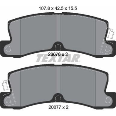 Bremsbelagsatz Toyota T. Corolla 1.4-2.0 D 85-00 2007601 Bremsbelagsatz Toyota T. Corolla 1.4-2.0 D 85-00 2007601