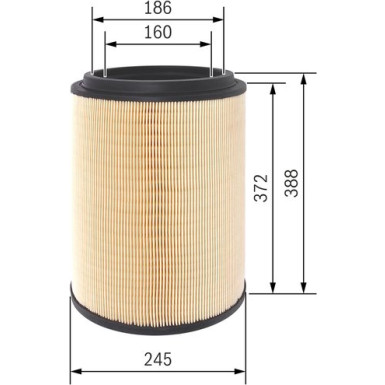 Luftfilter F 026 400 411 Luftfilter F 026 400 411