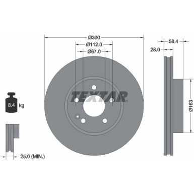 Bremsscheibe Db P.Vito 03 PRO 93123403
