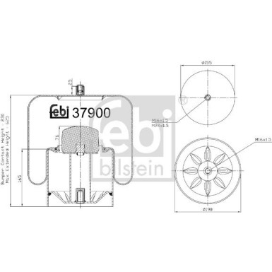 FEBI BILSTEIN Luftfeder 37900 FEBI BILSTEIN Luftfeder 37900