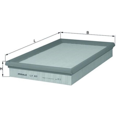MAHLE Luftfilter LX 63