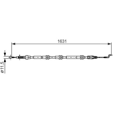 Handbremsseil VW T5 09 1987482376 Handbremsseil VW T5 09 1987482376