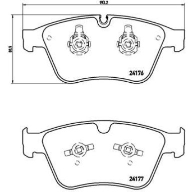BREMBO Bremsklötze VA MERCEDES W164/W251 63 AMG 06 PRIME LINE P 50 105