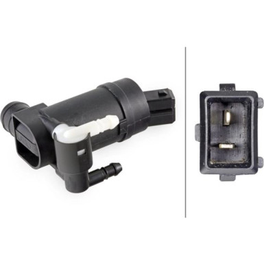 HELLA Waschwasserpumpe, Scheibenreinigung 8TW 010 958-001 HELLA Waschwasserpumpe, Scheibenreinigung 8TW 010 958-001