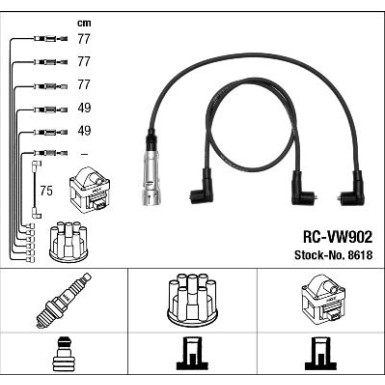 RC-VW902 NGK - Zündkabelsatz VW T4 96-03 8618