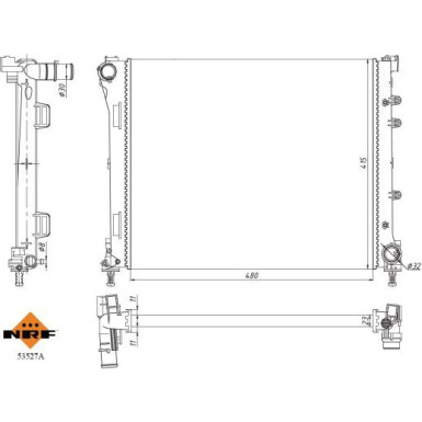 NRF Kühler, Motorkühlung 53527A