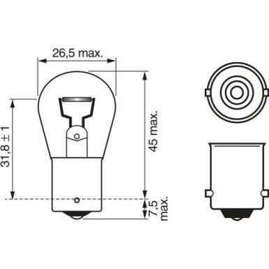 P21W 12V 21W LONGLIFE DAYTIME BOSCH KFZ-GLUEHLAMPE Longlife Daytime WS 1987302280