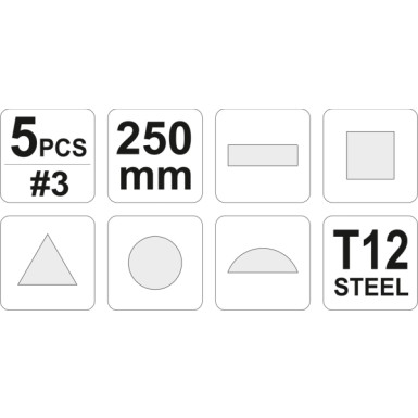 Werkstattfeilensatz 5-Tlg YT-6239