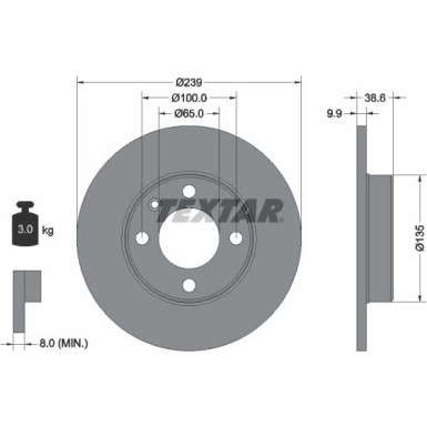 Bremsscheibe Vw P. 10Mm Gol 92009303 Bremsscheibe Vw P. 10Mm Gol 92009303