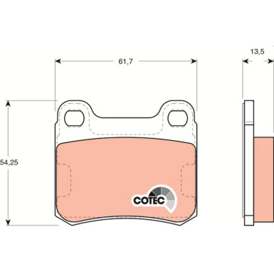 Bremsklötze HA MERCEDES W201 82 COTEC GDB294