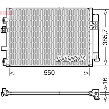DENSO Kondensator, Klimaanlage DCN10044