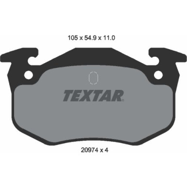 Bremsbelagsatz Renault T. Megane/Clio/19/Zx/Xsara/206/306 2097401 Bremsbelagsatz Renault T. Megane/Clio/19/Zx/Xsara/206/306 2097401