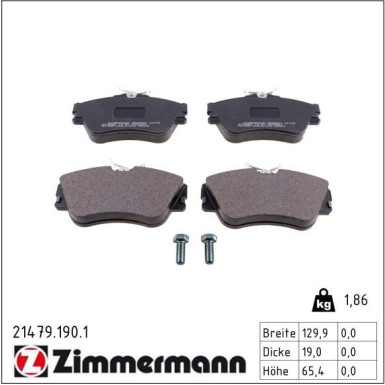 ZIMMERMANN Bremsbeläge 21479.190.1
