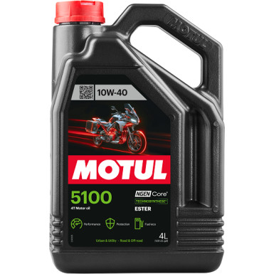 Motul 5100 Road / Off Road 4T MA2 10W-40 4 Liter 5100 10W-40 4T 104068