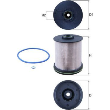 MAHLE Kraftstofffilter KX 491/1D
