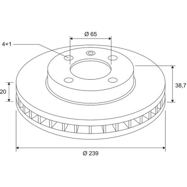 VALEO Bremsscheibe 672616 COATED