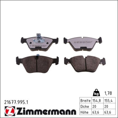 ZIMMERMANN Bremsbeläge 21677.995.1 rd:z ZIMMERMANN Bremsbeläge 21677.995.1 rd:z