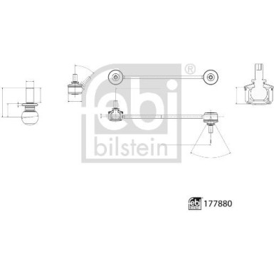 Stange/Strebe, Stabilisator 177880 Stange/Strebe, Stabilisator 177880