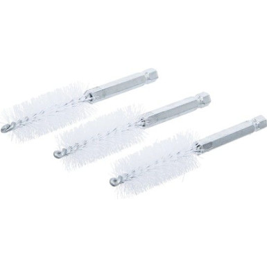 BGS Nylonbürste 18 mm Antrieb Außensechskant 6,3 mm (1/4 ) 3-tlg 3078-18-N