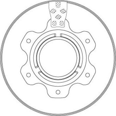 15 481 179 Bremsscheibe HA MERCEDES Vario 96 TRW SINGLE DF6743S