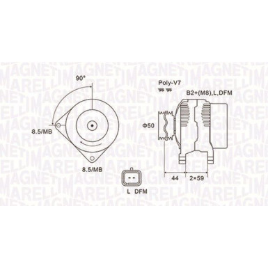 MAGNETI MARELLI Generator 063731827010 MAGNETI MARELLI Generator 063731827010