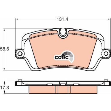 Bremsklötze HA LAND ROVER Range Rover 12 COTEC GDB2029