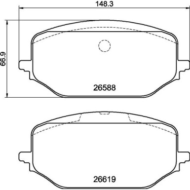BREMBO Bremsklötze VA P 61 142