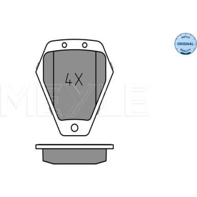 Bremsbelagsatz Vw S. A6 97- Mit Sensor MEYLE-ORIGINAL: True to OE 025 214 5218/W