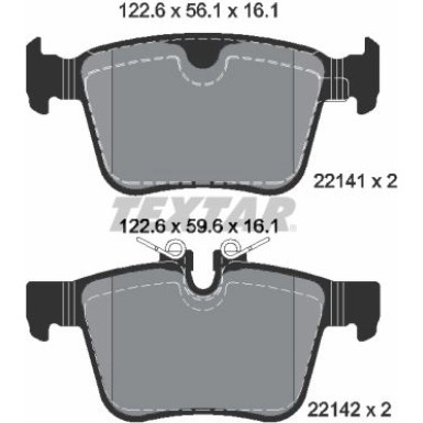 Bremsbelagsatz Volvo T. S90/V90/Xc90 2.0 14 2214101 Bremsbelagsatz Volvo T. S90/V90/Xc90 2.0 14 2214101