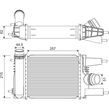 VALEO Druckluftkühler 822916 VALEO Druckluftkühler 822916