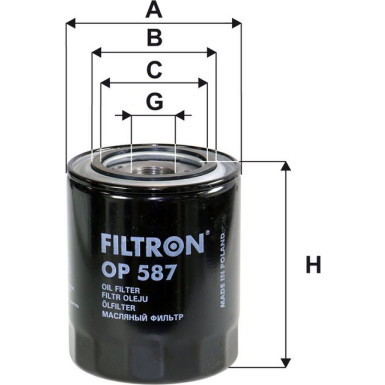 FILTRON Ölfilter OP 587 FILTRON Ölfilter OP 587