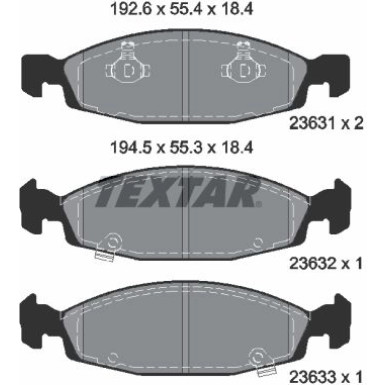 Bremsbelagsatz Jeep P. Grand Cherokee 99 2363101 Bremsbelagsatz Jeep P. Grand Cherokee 99 2363101